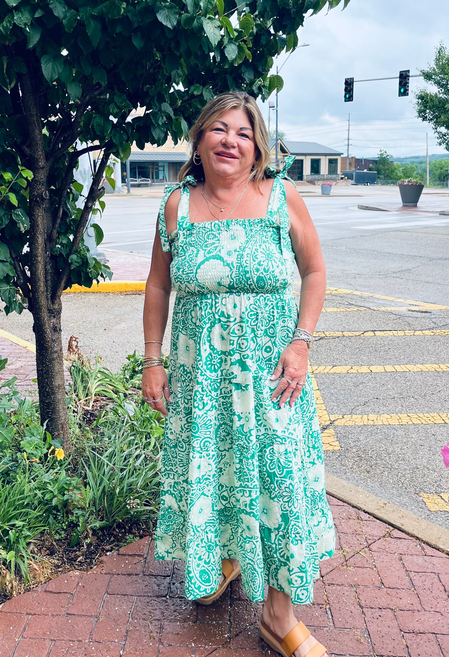 Pretty In Green Maxi Dress