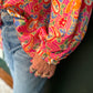 Paisley Ruffle Blouse