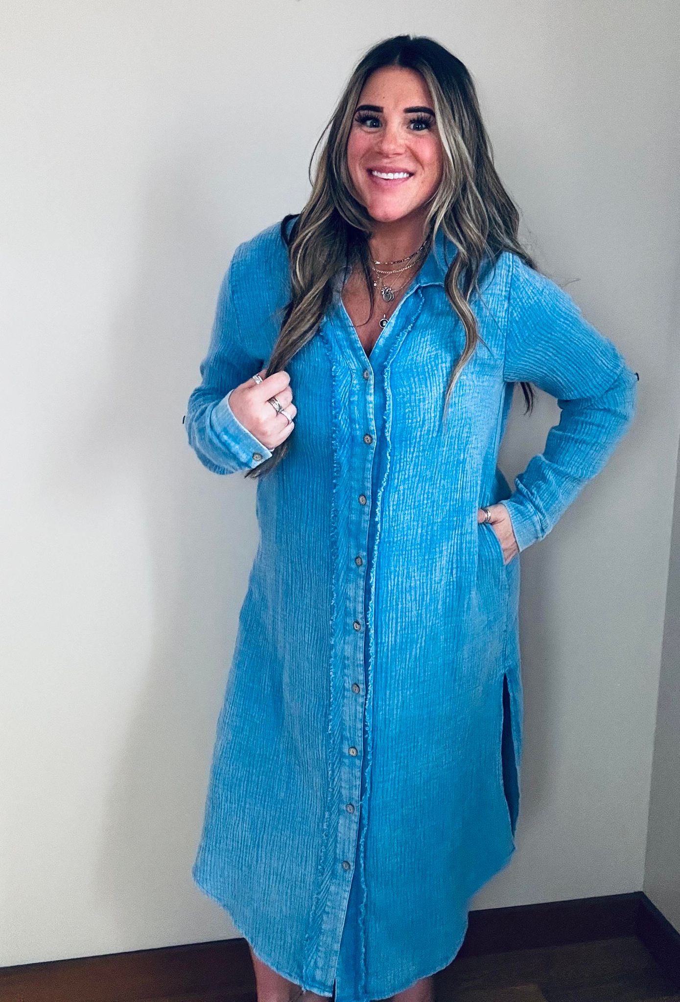 Oceanside Button Down Dress