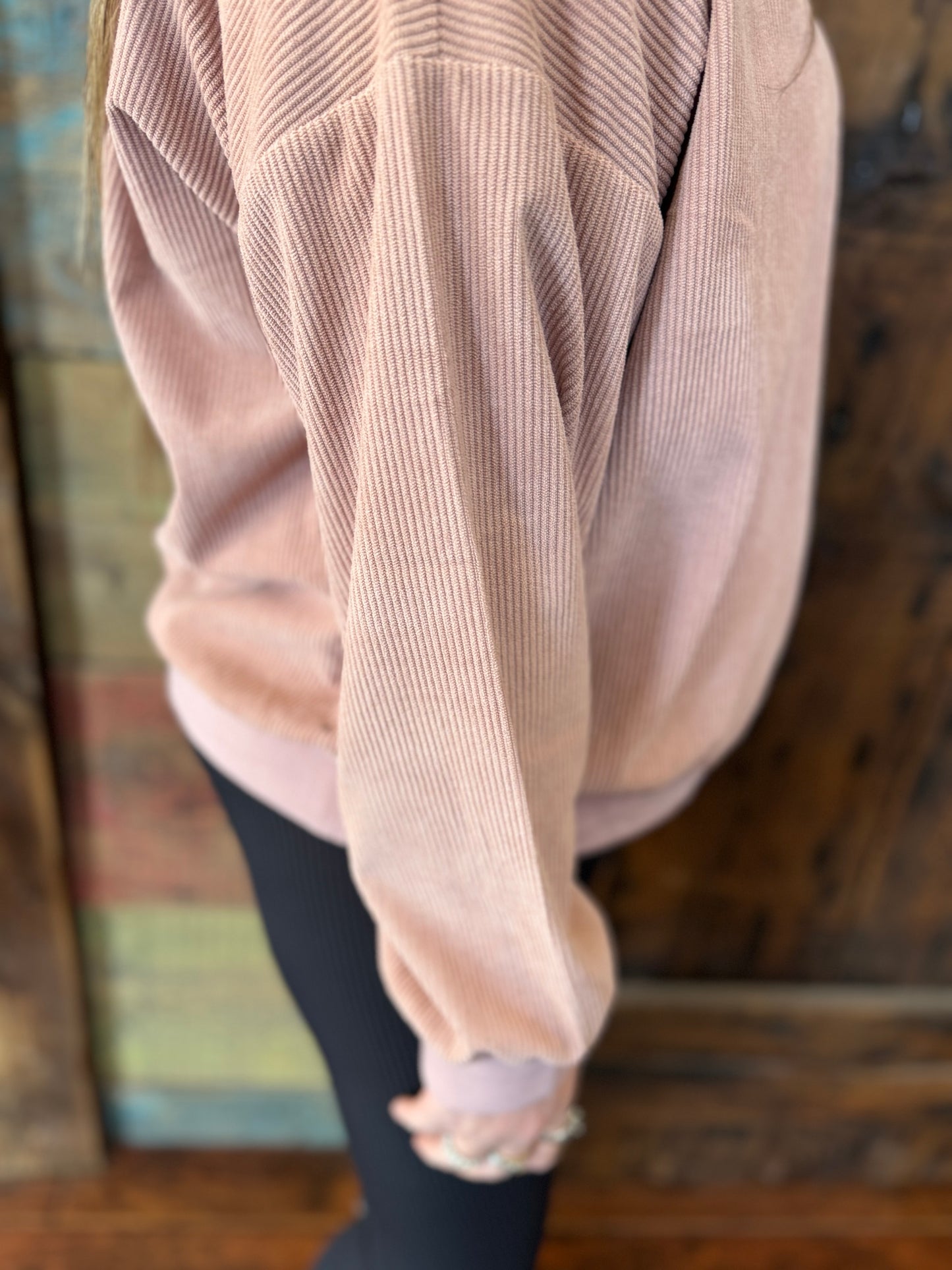 Corduroy Collared Pullover