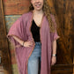 Fringe Trim Kimono