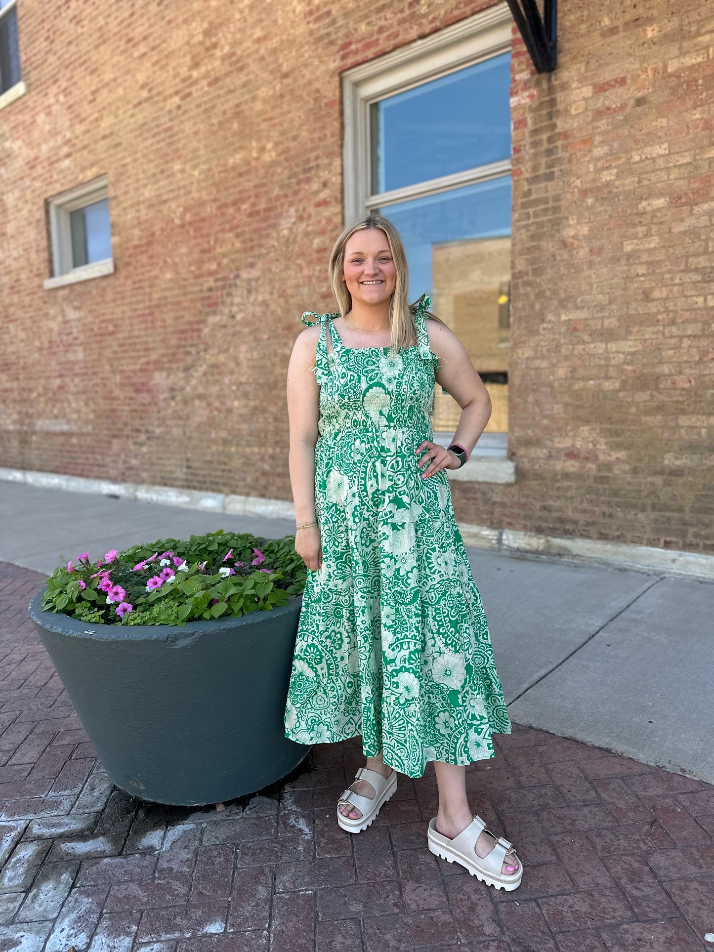 Pretty In Green Maxi Dress