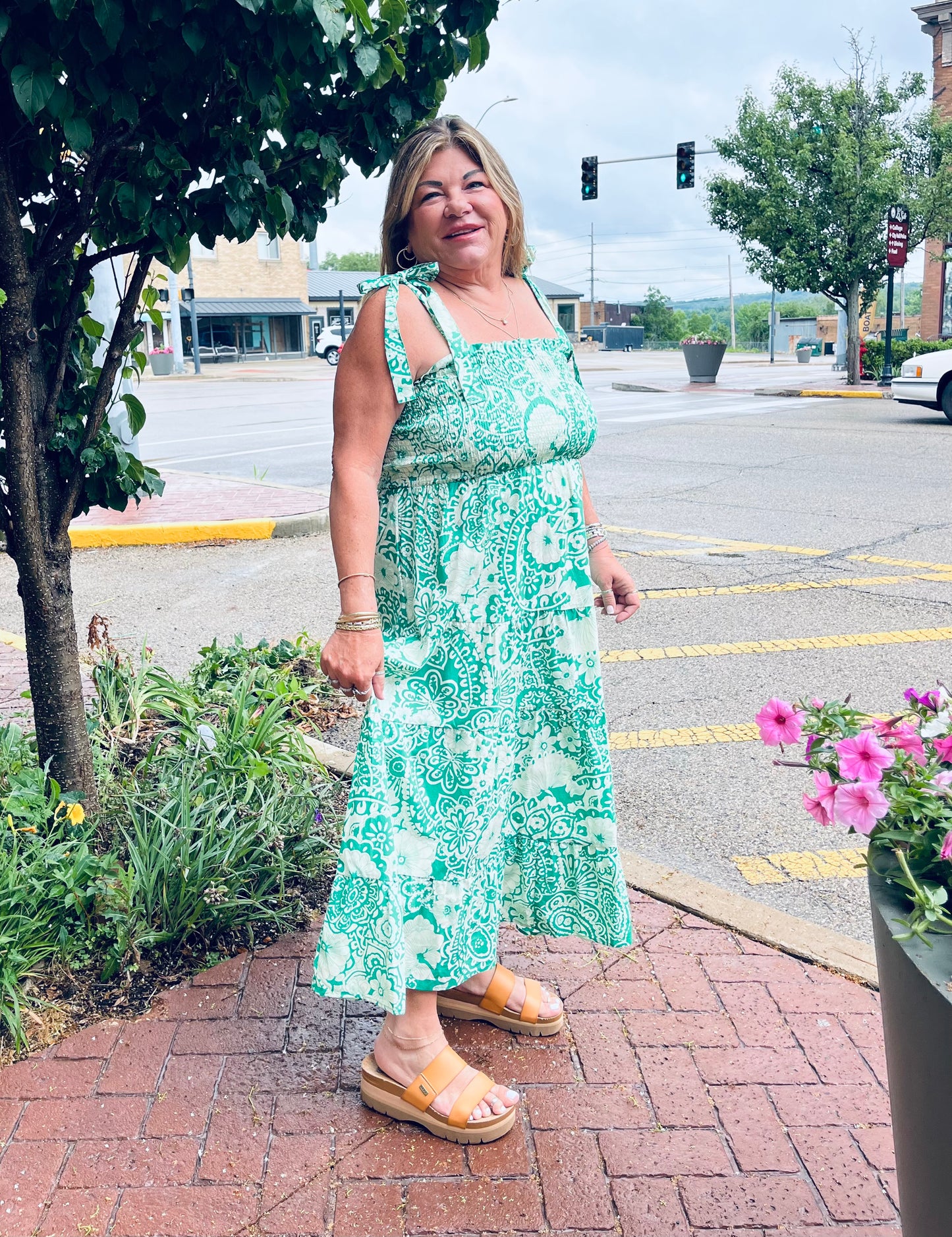 Pretty In Green Maxi Dress