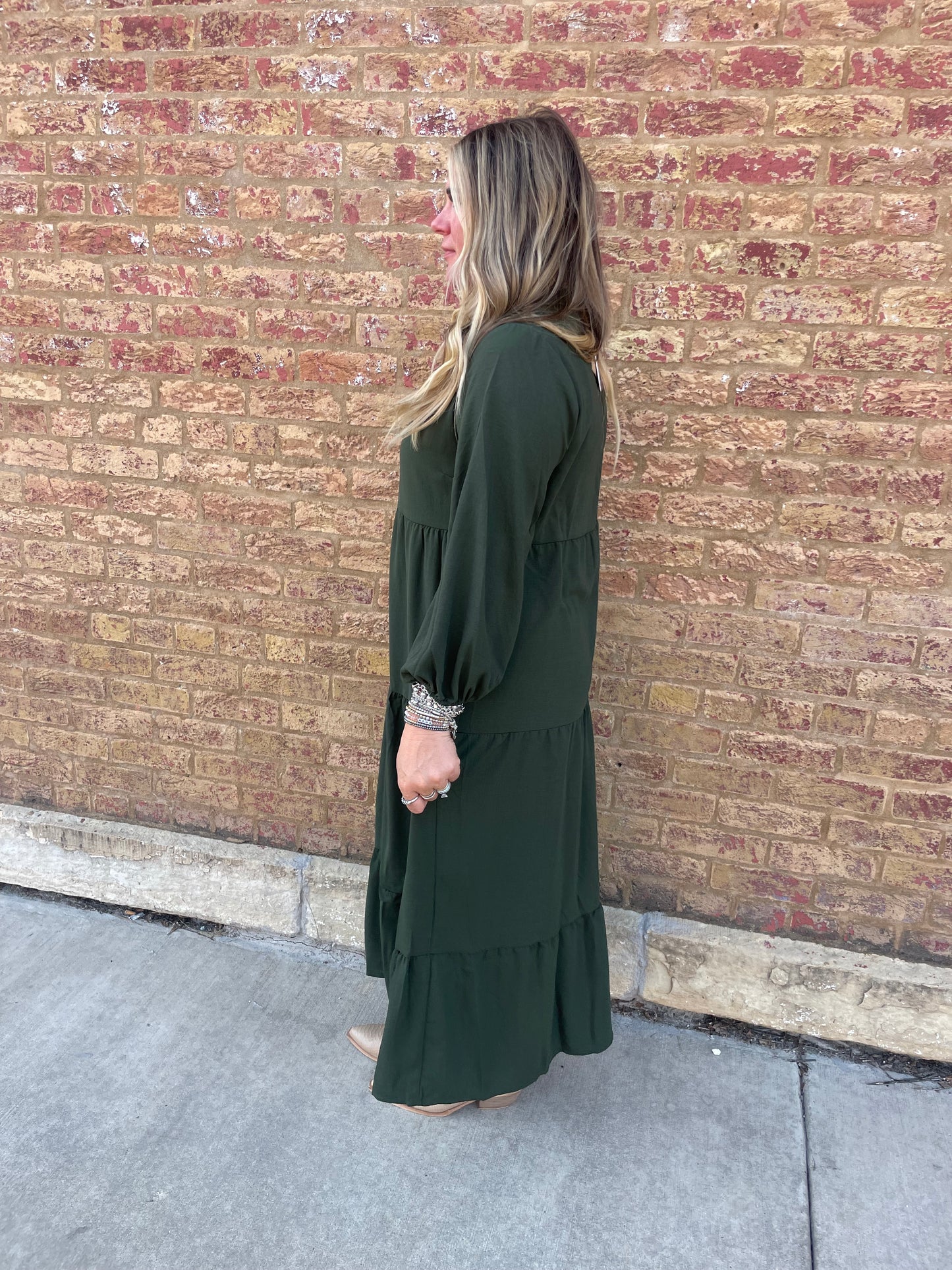 Button Midi Dress