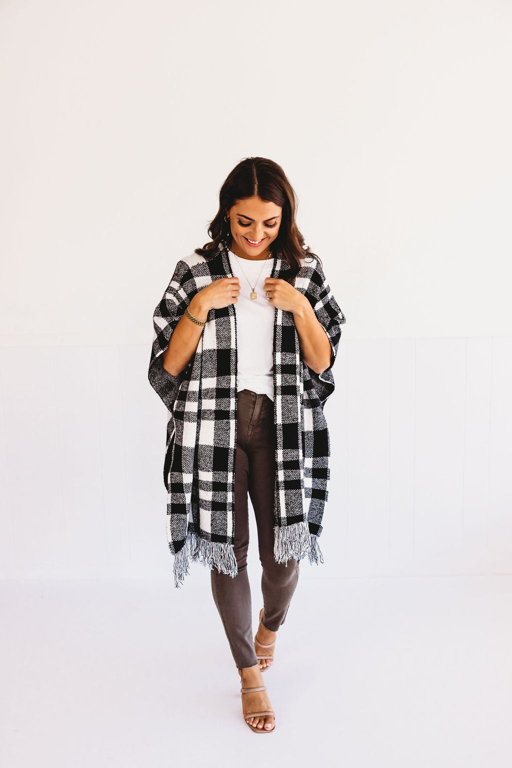 Plaid Poncho