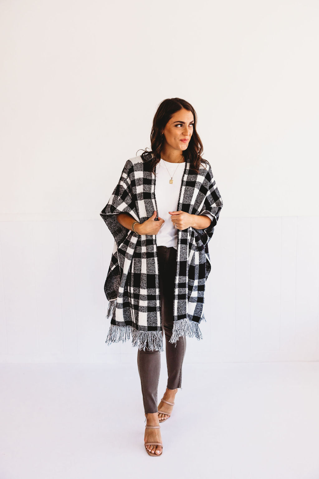 Plaid Poncho