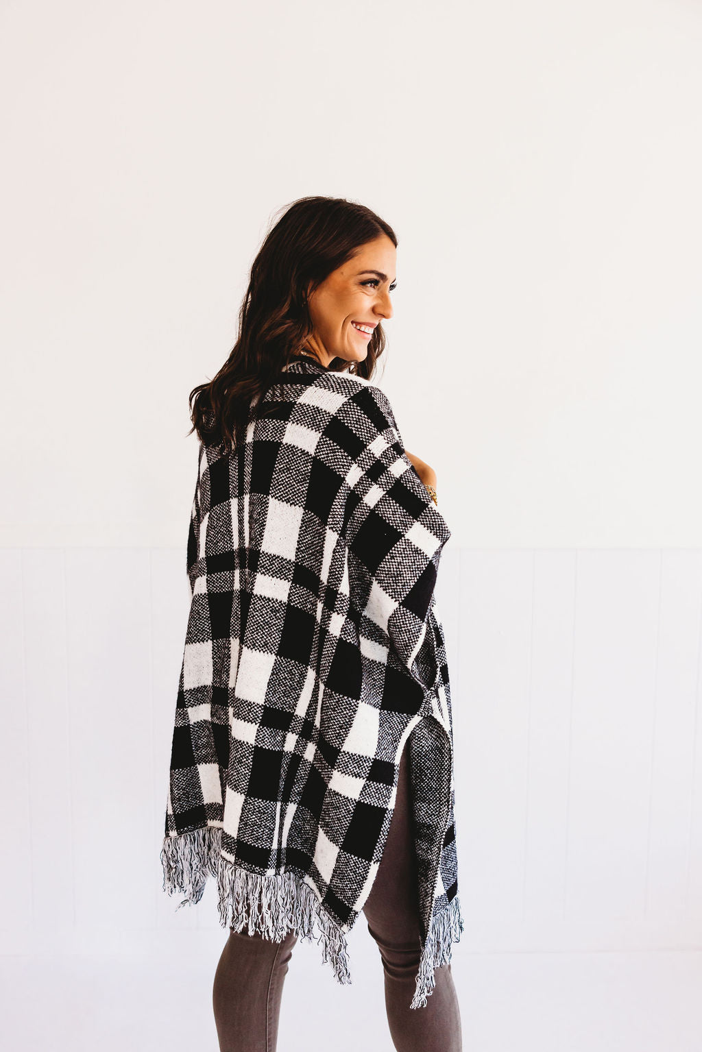 Plaid Poncho