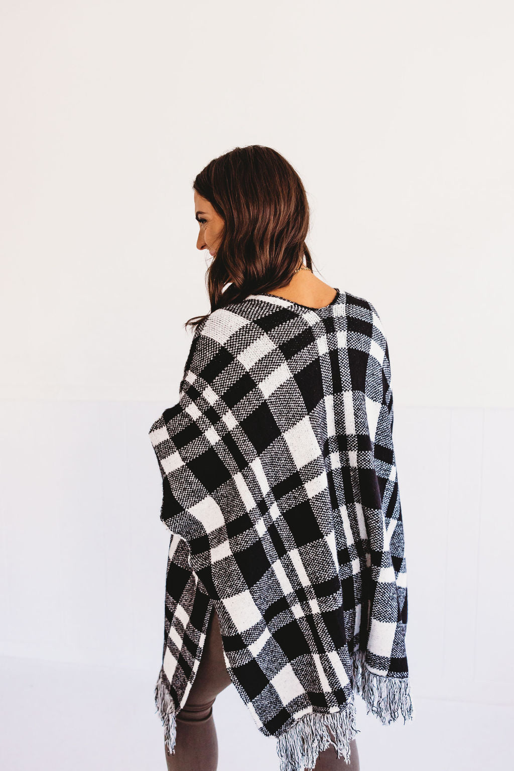 Plaid Poncho