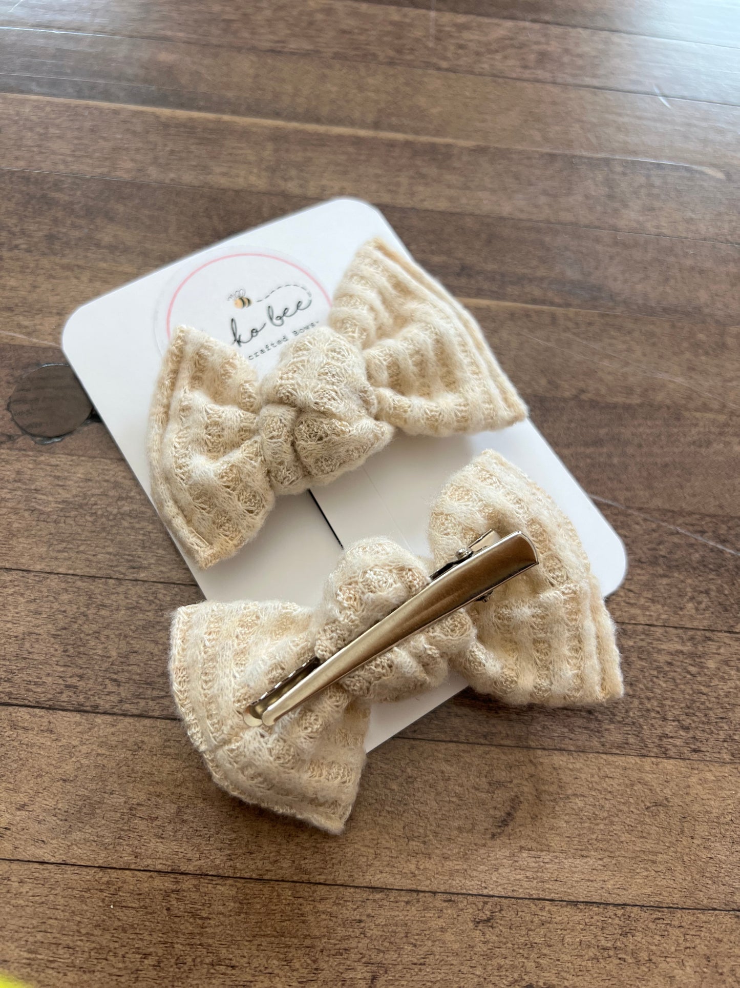 Waffle Knit Bow