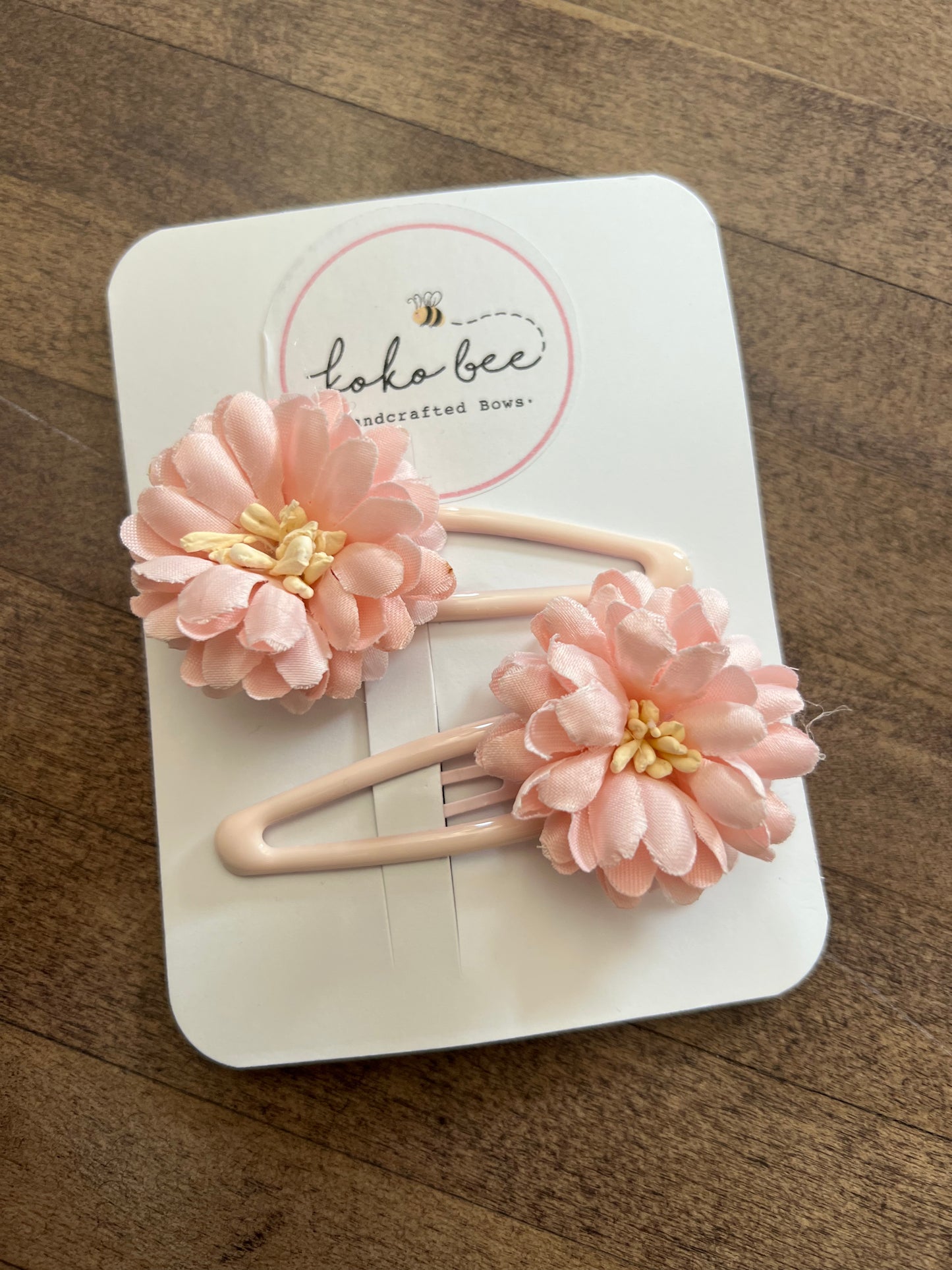 Girls Flower Snap Clips