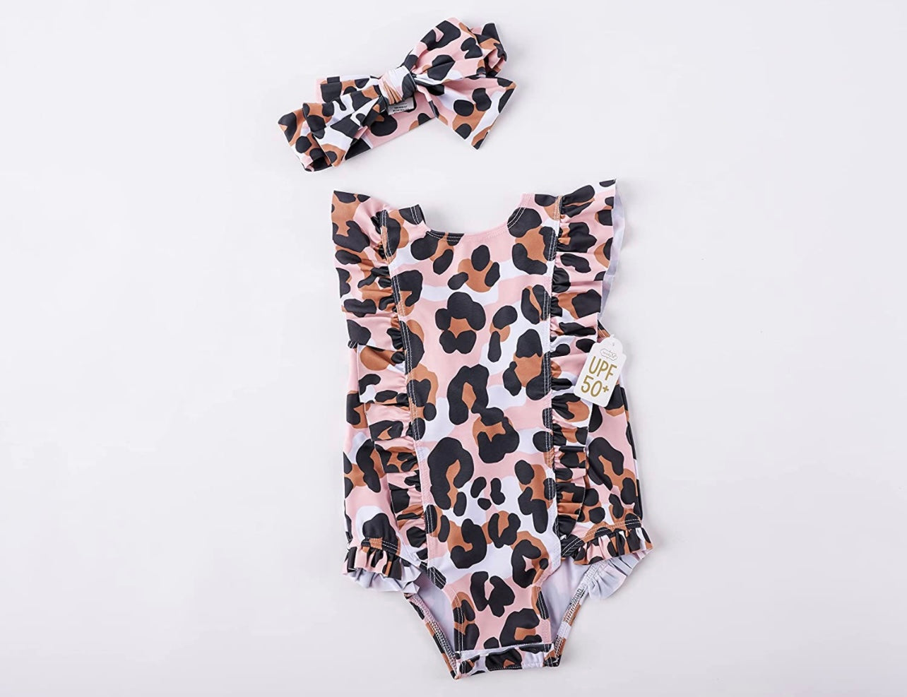 Leopard Swimsuit w/Headband