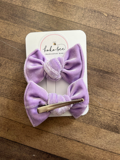 Lavender Velvet Bow