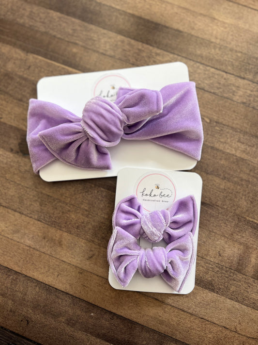 Lavender Velvet Bow