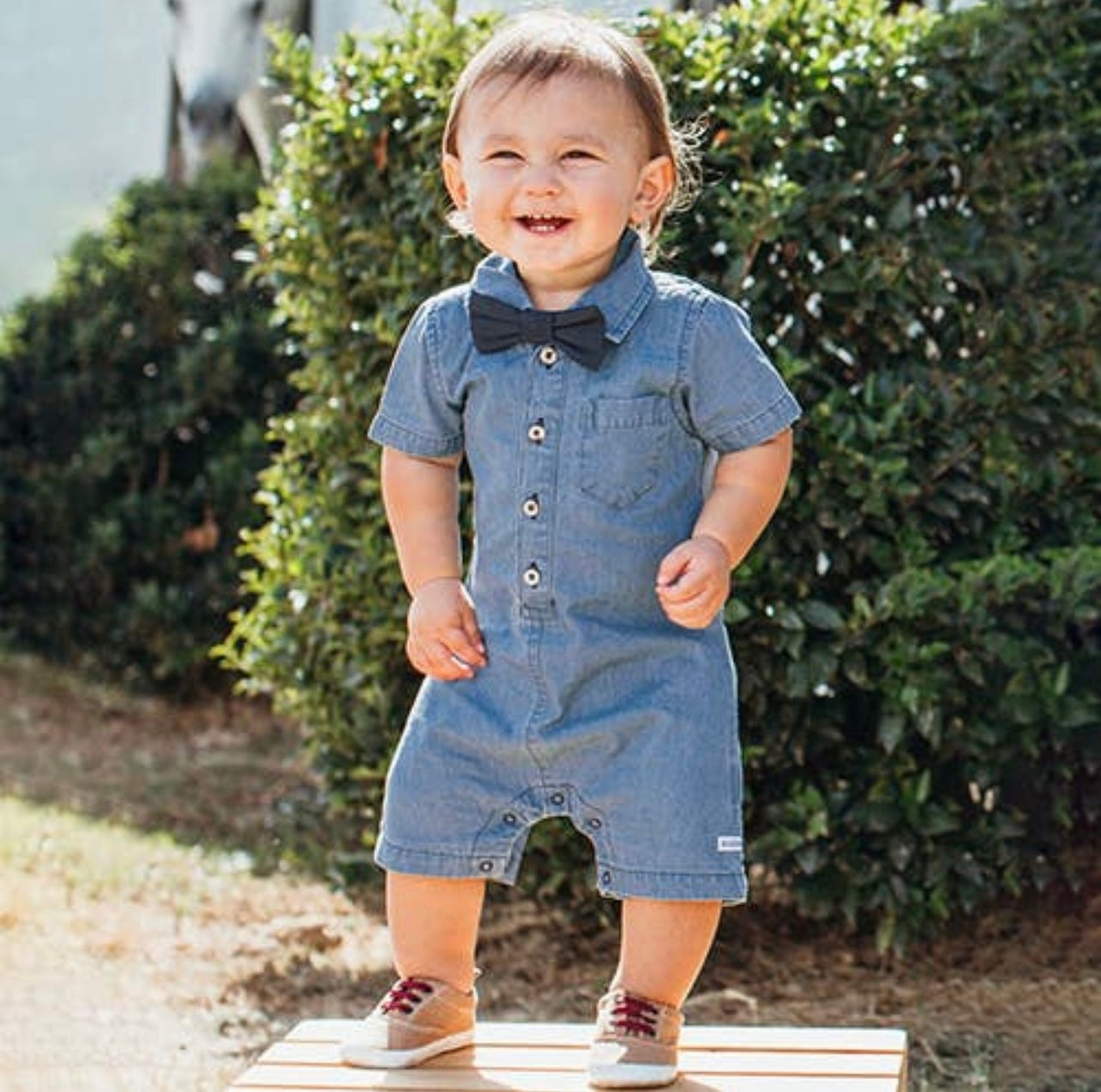 Boys Button-Up Romper