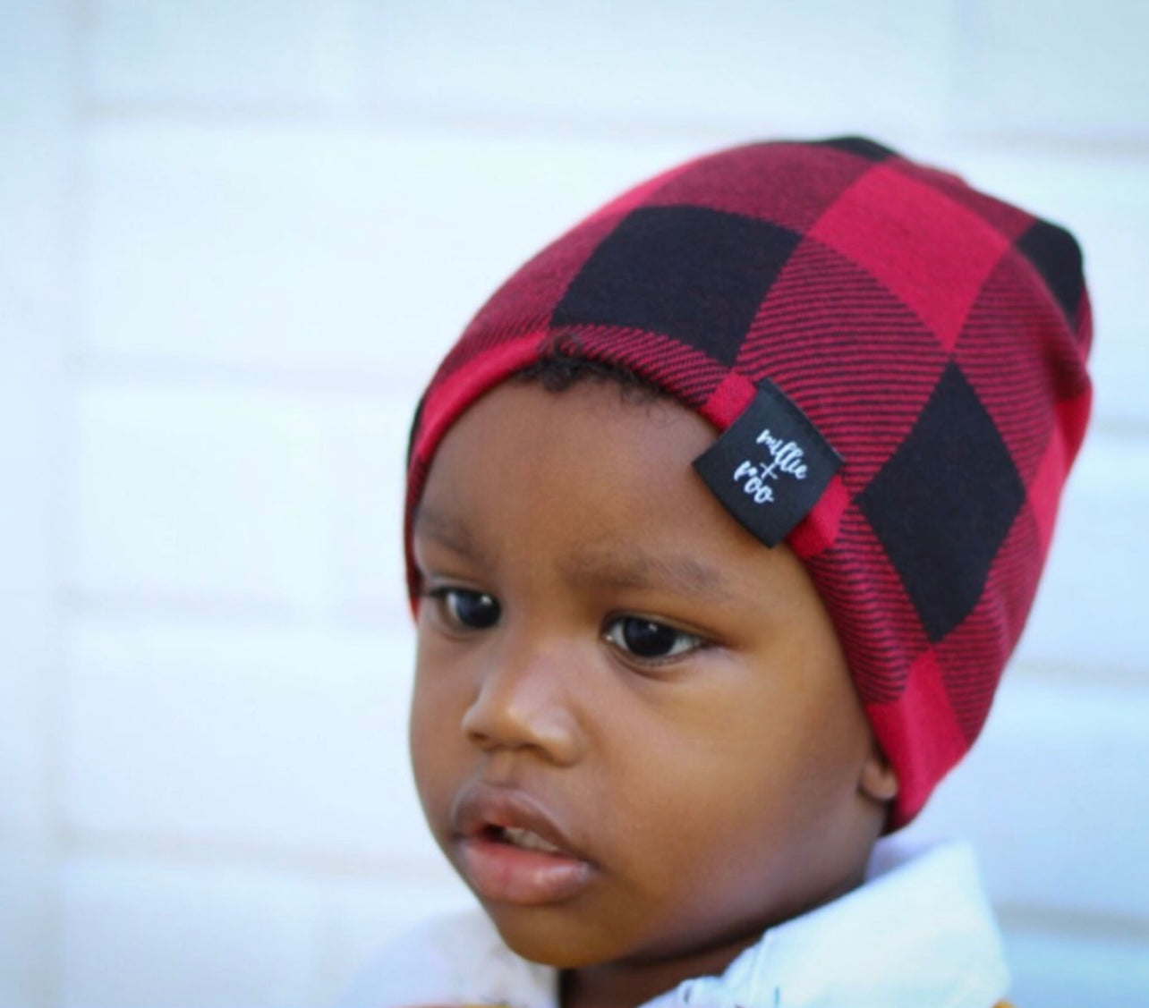 Millie + Roo Buffalo Plaid Beanie