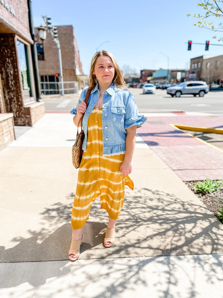 Mustard Heather Tye Dye Maxi