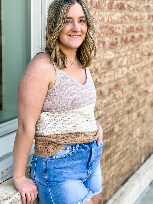 Colorblock Sweater Tank