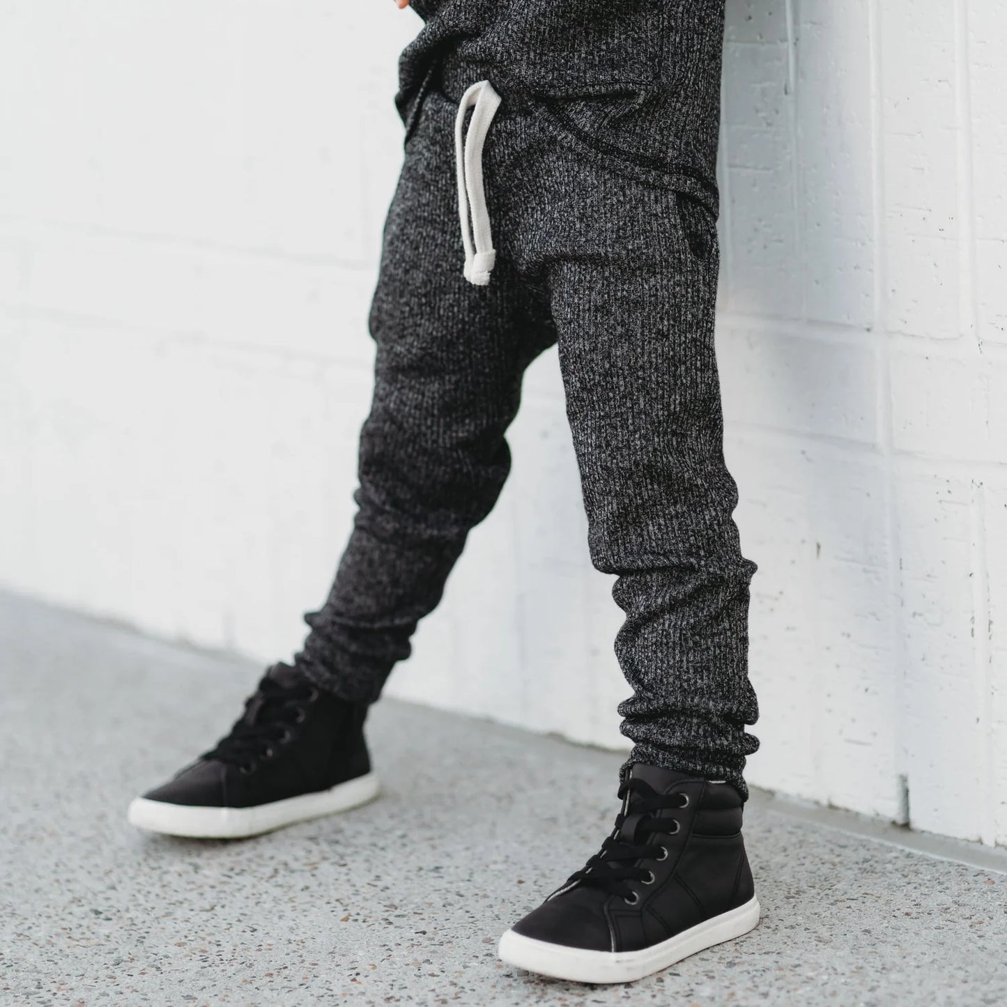 Millie & Roo Charcoal Cozy Rib Joggers