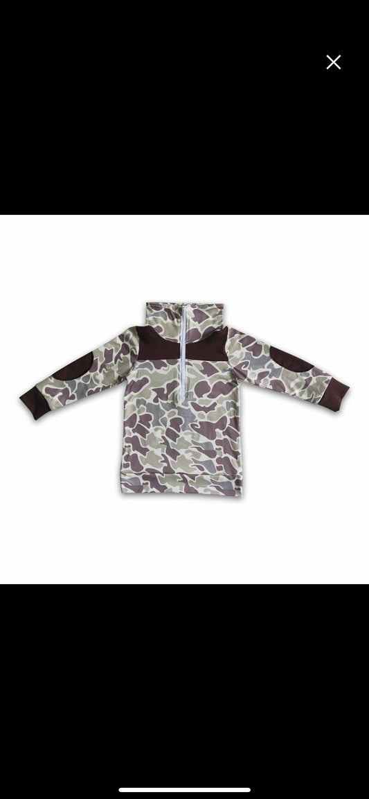 Camo 1/4 Zip Pullover